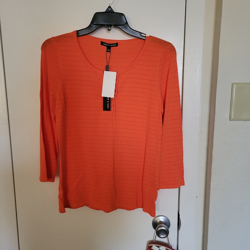 Cable  & Gauge long sleeve blouse